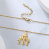 Image of Family Series Titanium Steel Ornament Cut One Large Two Small 304 Material Stainless Steel Necklace Shopping