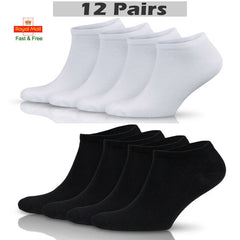 12 Pair Men Women Trainer Liner Ankle Socks Invisible Cotton Low Cut Sport Socks Shopping