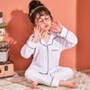 Image of Children's Gold Velvet Solid Color Pajamas Set Shopping