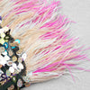 Image of Gradient Sequin Gorgeous Feather Tube Top Extra Short Dress Shopping