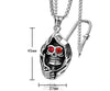 Image of Skull Head Pendant Stainless Steel Ornament Men's Titanium Steel Necklace Shopping