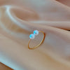 Image of Design Ins Style Simple Retro Open-end Pearl Adjustable Ring Shopping