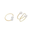 Image of Design Ins Style Simple Retro Open-end Pearl Adjustable Ring Shopping