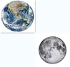 Image of Moon/Earth Jigsaw Puzzle 1000 Pieces Large Round Full Space Adult Challenging and Fun Shopping