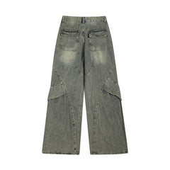 Washed Denim Overalls For Men