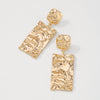 Image of Alloy Pleated Elegant And Simple Earrings Geometric Earrings Shopping