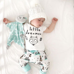 Newborn Baby Clothes Set T-shirt Tops+Pants Little Boys and Girls Outfits Shopping