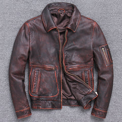 Thick leather Casual Make old leather jacket Shopping