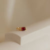 Image of Light Luxury Red Diamond Embedded Ring Shopping