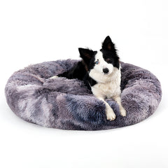 Fluffy Donut Dog Bed  Warm Soft Long Plush Pet Cushion Dog House Cat  Bed Washable Pet Sofa Mat Calming Samll Large Dog Beds Shopping