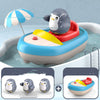 Image of Toddler Bath Toys Squirting Penguin Electric Boat Toy With 3 Penguins Sprinklers Automatic Sprinkler Bathtub Toys For Baby Toddler Bath Toys Squirting Penguin Electric Boat Toy Shopping