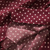 Image of Elegant Pleated Skirt Retro Temperament Wine Red Polka Dots Shopping