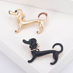 Cute Dripping Oil Sausage Dog Animal Pin Simple Same Style Breastpin Ornament Shopping