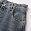 Image of Straight-leg Denim Men's Casual Trousers Shopping