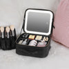 Image of Smart LED Cosmetic Case With Mirror Cosmetic Bag Large Capacity Fashion Portable Storage Bag Travel Makeup Bags Shopping