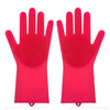 Image of Silicone Heat-resistant Cleaning Brush Scrubbing Gloves Shopping