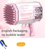 Image of Bubble Gun Rocket 69 Holes Soap Bubbles Machine Gun Shape Automatic Blower With Light Toys For Kids Pomperos Shopping