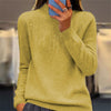 Image of Women's Pullover Sweater Half-high Collar With Diamonds Shopping