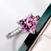 Image of Inlaid AAA Heart-shaped Zircon Ring Shopping