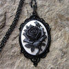 Image of Victoria Black Rose With White Or White Rose With Black Necklace Shopping