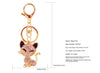 Image of Squinting Cute Fox Animal Alloy Key Ring Accessories Pendant Key Chain Shopping