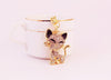 Image of Squinting Cute Fox Animal Alloy Key Ring Accessories Pendant Key Chain Shopping