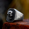 Image of Stainless Steel Old Skull Vintage Punk Style Titanium Steel Ring Shopping