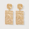 Image of Alloy Pleated Elegant And Simple Earrings Geometric Earrings Shopping