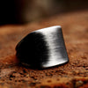 Image of Men's Fashion Simple Stainless Steel Retro Distressed Ring Shopping