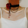 Image of Accessories Vintage Rose Tassel Pendant Queen Style Necklace Collar Shopping