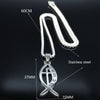 Image of Simple Stainless Steel Fishbone Pendant Necklace Shopping