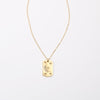 Image of Square Plate Moon Ins Style Retro Temperament Titanium Steel Gold Plated Necklace Shopping