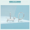 Image of Aifule Original Cute Sausage Dog Stud Sterling Silver Simple Wild Earrings Shopping