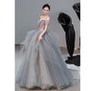 Image of Female Texture Host Gift Tulle Tutu French Banquet Princess Dress Shopping