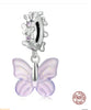 Image of Glass Butterfly Accessories S925 Sterling Silver Pendant Shopping