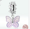 Image of Glass Butterfly Accessories S925 Sterling Silver Pendant Shopping