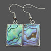 Image of Natural Abalone Colorful Shell Rectangular Edging Ethnic Style Jewelry Earrings Shopping