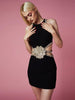 Image of Summer Fashion Round Neck Sleeveless Hollow-out Midriff Rhinestone Flower Dress Shopping