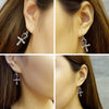 Image of S925 Sterling Silver Anka Life Cross Earrings Shopping