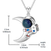 Image of Astronaut Moon Sweater Chain High-grade Necklace Shopping