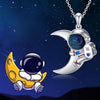 Image of Astronaut Moon Sweater Chain High-grade Necklace Shopping