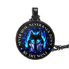 Image of Wolf Totem Time Stone European And American Metal Sweater Pendant Necklace Shopping