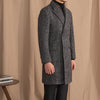 Image of Wool Double Breasted Houndstooth Coat Mid-length Coat Shopping