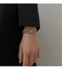 Image of Couple Titanium Steel Cuban Link Chain Bracelet Does Not Fade Shopping