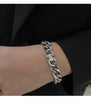 Image of Couple Titanium Steel Cuban Link Chain Bracelet Does Not Fade Shopping