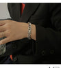 Image of Couple Titanium Steel Cuban Link Chain Bracelet Does Not Fade Shopping