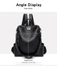 Image of Fashion Ladies Backpack Simple Casual Leather Large Capacity Shopping