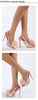 Image of Gentle Hairy Ball Satin Fish Mouth Women's High-heeled Sandal Shopping