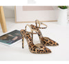 Image of Stiletto Leopard Print Shallow Mouth European And American Plus Size Pointed Women's High Heels Shopping