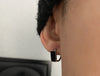 Image of Color Small Square Round Ring Earrings Niche High-grade Ear Studs Shopping